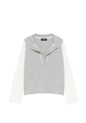 Cividini Elder V-neck colourblock sweater - Grey