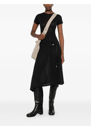 OUR LEGACY Ragged short-sleeves midi dress - Black