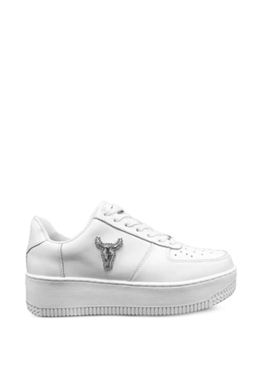 WINDSOR SMITH platform logo-appliqué sneakers - White