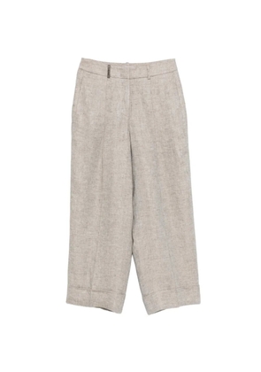 Peserico turn-up trousers - Neutrals
