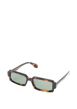 GIGI STUDIOS Amber rectangle-frame sunglasses - Brown