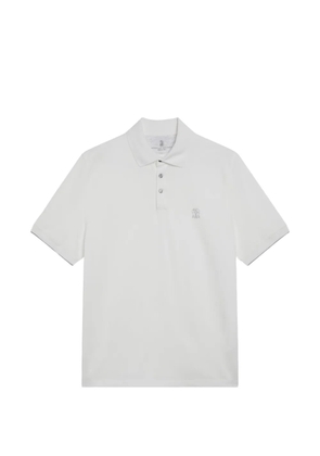 Brunello Cucinelli button polo T-shirt - White