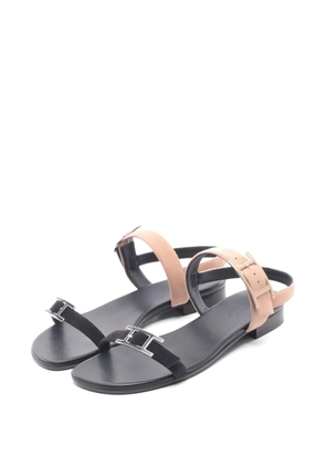 Hermès Pre-Owned 2020s Giulia suede leather sandals - Black