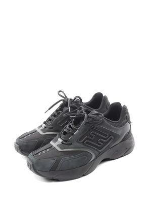 Fendi Pre-Owned logo-detail lace-up sneakers - Black