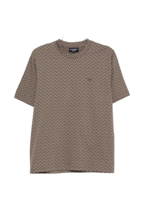 Emporio Armani chevron T-shirt - Brown