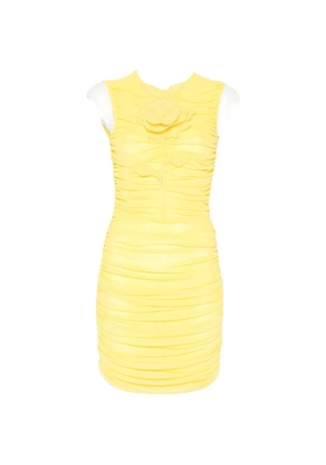 David Koma ruched mini dress - Yellow