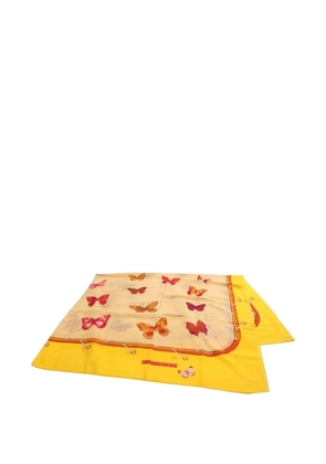 Hermès Pre-Owned 2010s butterfly-motif shawl - Yellow