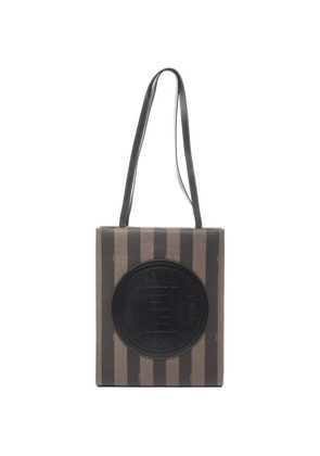 Fendi Pre-Owned 2000s Pecan striped tote bag - Brown