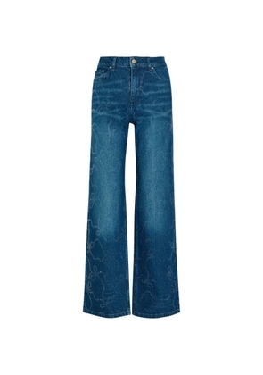 LoveShackFancy Dessa embellished jeans - Blue