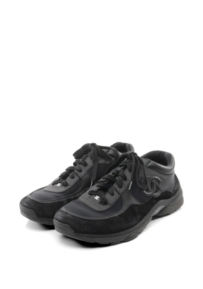 CHANEL Pre-Owned 1986-1988 coco mark leather sneakers - Black