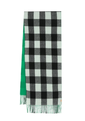 Woolrich reversible gingham-check wool scarf - Green