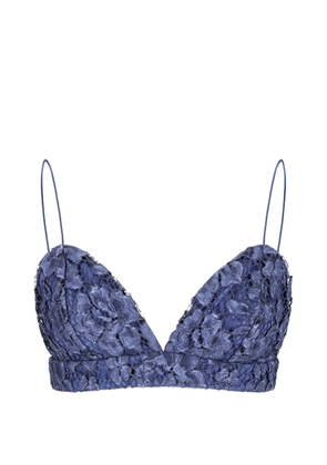 Federica Tosi lace crop top - Blue