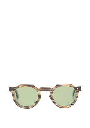 Lesca Crown XL Panto round-frame sunglasses - Brown