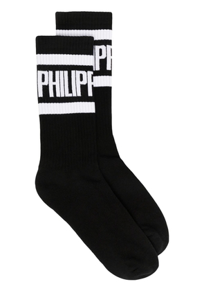 Philipp Plein logo print socks - Black