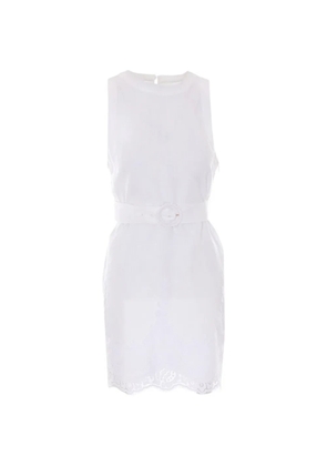 TWINSET floral-lace belted mini dress - White