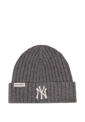 Sporty & Rich ribbed cuffed beanie - Grey
