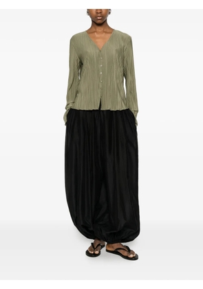 SAMSOE SAMSOE pleated buttoned shirt - Green