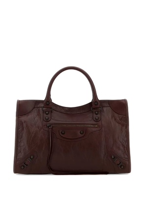 Balenciaga Le City braided handle tote bag - Brown