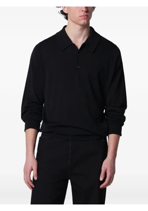 John Smedley Finchley long-sleeved polo shirt - Black