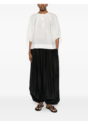 SAMSOE SAMSOE Samateran tie-neckline blouse - White
