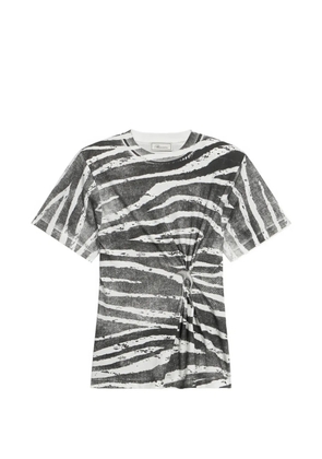 Blumarine print metal detail T-shirt - White