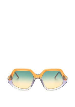 Kuboraum Maske P20 geometric-frame sunglasses - Orange