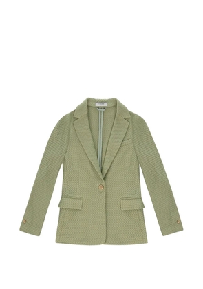 Circolo 1901 single-breasted slim-fit knitted cotton blazer - Green