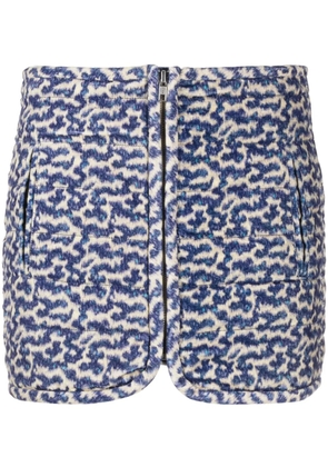 MARANT ÉTOILE Arona abstract-pattern cotton skirt - Blue