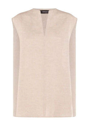 Fabiana Filippi linen top - Neutrals