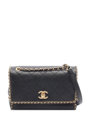 CHANEL Pre-Owned 2021-2026 CC Stitched Calfskin Chain Flap shoulder bag - Black
