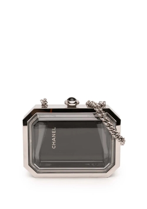 CHANEL Pre-Owned 2015 Metal Acrylic Premiere Minaudiere on Chain crossbody bag - Black