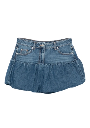 LIU JO logo-patch skirt - Blue