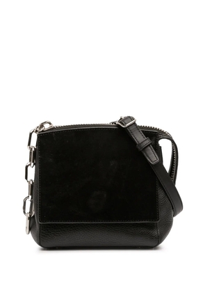 Pre-Owned Alexander Wang 2010-2026 Pebbled Calfskin and Suede Attica Flap Marion crossbody bag - Black