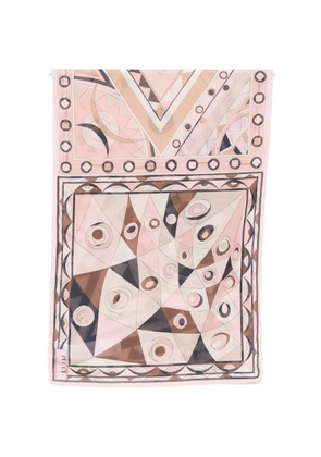 PUCCI geometric cotton scarf - Pink