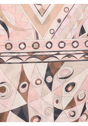 PUCCI geometric cotton scarf - Pink