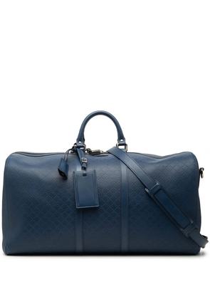 Gucci Pre-Owned 2000-2015 Large Diamante Bright Leather Carry On Duffle Bag travel bag - Blue