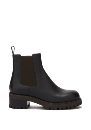Odissì Faye round toeleather boots - Black
