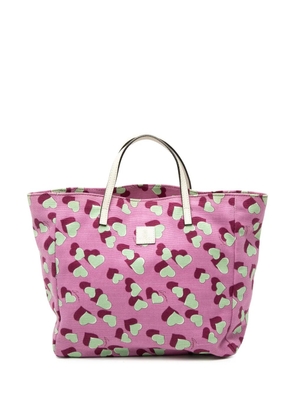 Gucci Pre-Owned 2000-2015 Kids Canvas Heartbeat tote bag - Pink