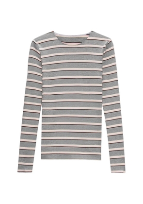 MSGM striped long-sleeve top - Grey