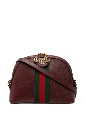 Gucci Pre-Owned 2016-2026 Small Calfskin Web Ophidia Dome crossbody bag - Red