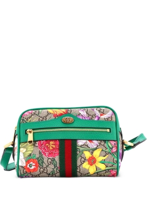 Gucci Pre-Owned Ophidia Shoulder Bag Flora GG Coated Canvas Mini crossbody bag - Brown