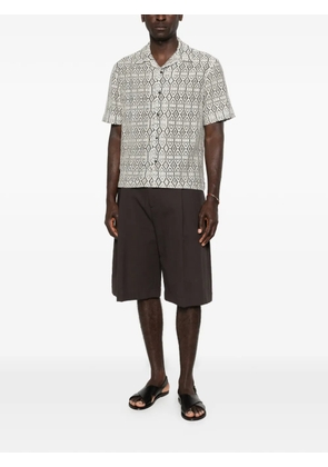 Antony Morato geometric-jacquard shirt - Neutrals