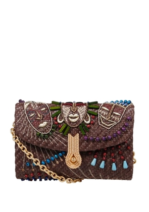 amato daniele beaded-embellishment cross body bag - Brown