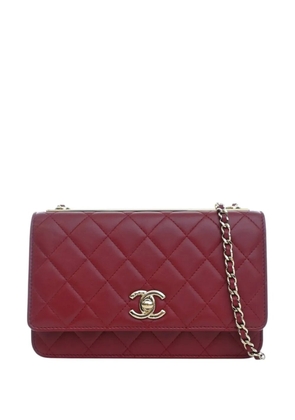 CHANEL Pre-Owned 2016-2017 Quilted Lambskin Trendy CC Wallet On Chain crossbody bag - Red