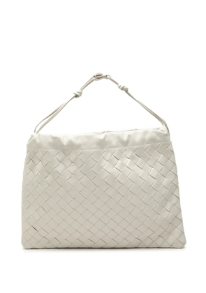 Bottega Veneta Pre-Owned 2012-2025 Medium Nappa Intrecciato Dustbag Drawstring shoulder bag - White