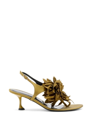 Proenza Schouler Tee floral-appliqué sandals - Green