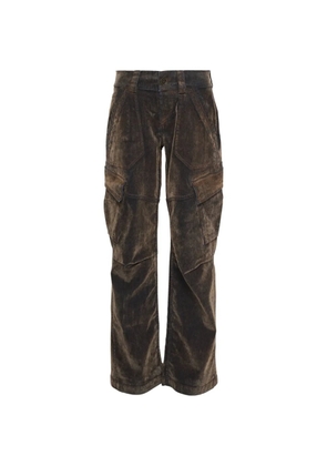 Vaquera flocked-effect straight-leg jeans - Brown
