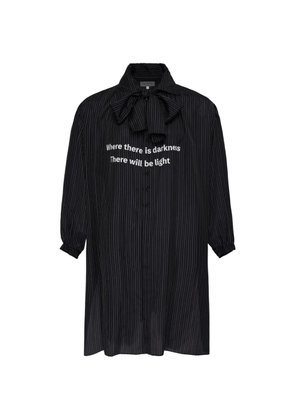 Yohji Yamamoto slogan-print shirt - Black