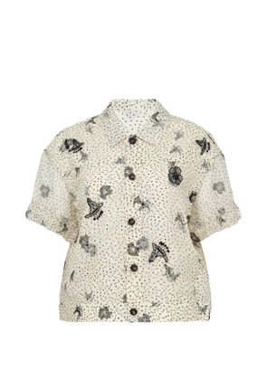 Renli Su Freesia printed silk shirt - Neutrals