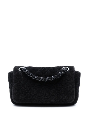 CHANEL Pre-Owned 2014-2015 CC Quilted Terry Cloth Flap shoulder bag - Black